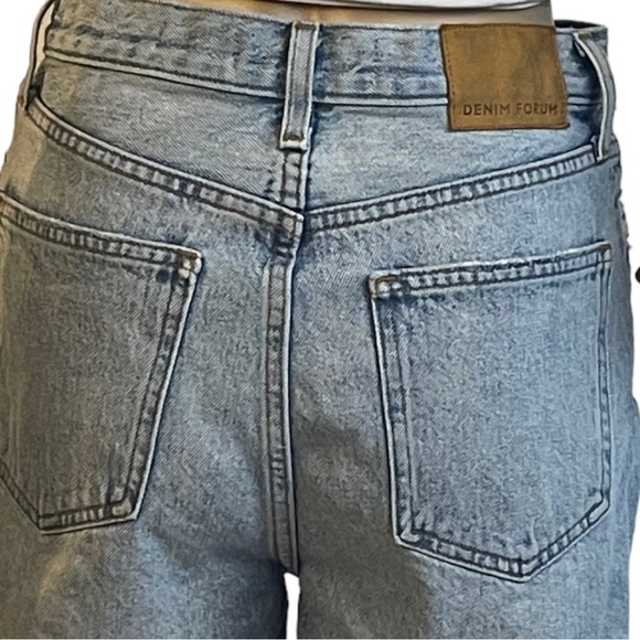 DENIM Forum "The Yoko Mid Thigh" Denim Shorts - Picture 5 of 11